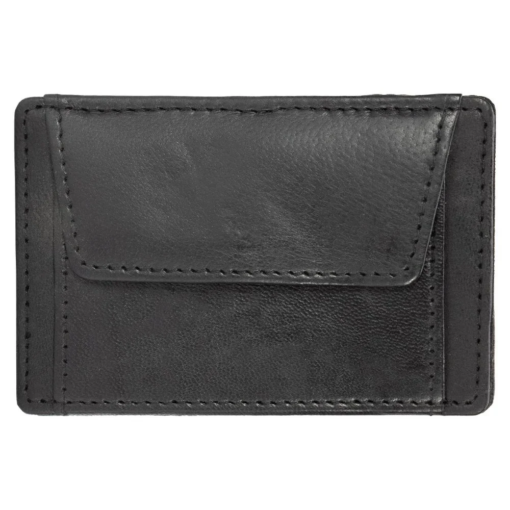 Genuine Leather Magic Wallet, Black Buy 1 Get 1 Free